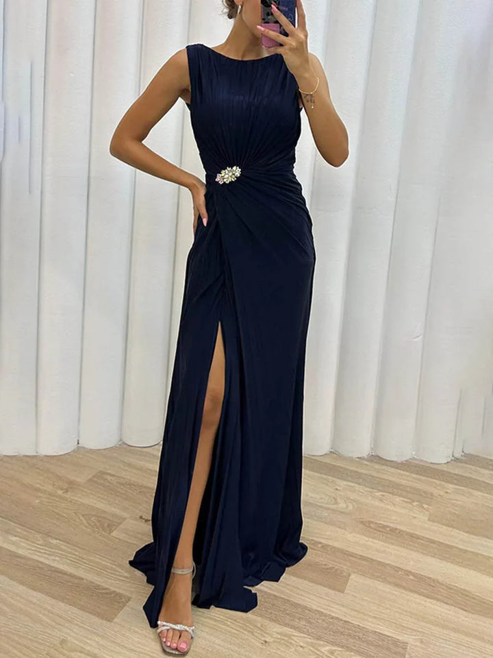 Davina - Robe longue de soirée plissée