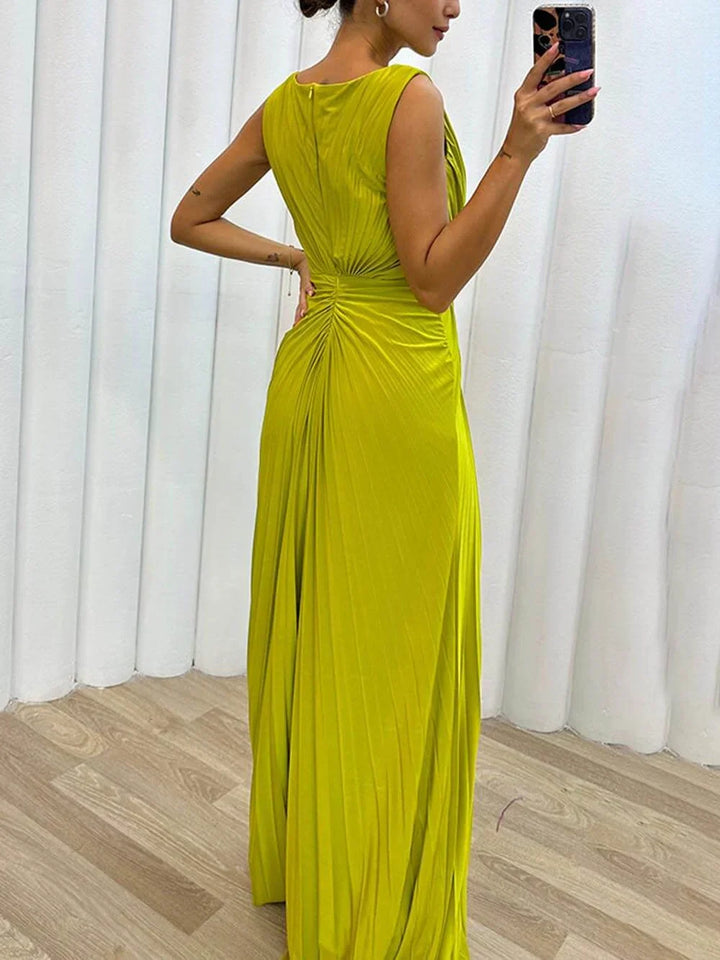 Davina - Robe longue de soirée plissée