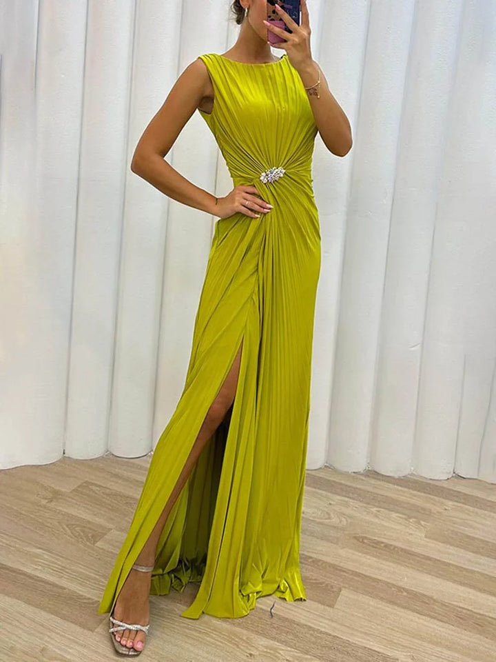 Davina - Robe longue de soirée plissée