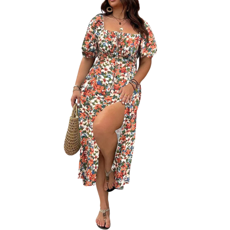 SANDRA™ – Robe tendance grande taille à imprimé floral