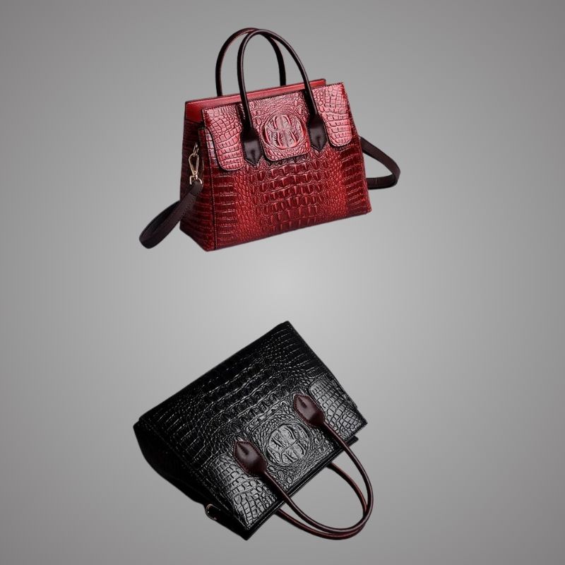 Sac à main de luxe en croco de créateur