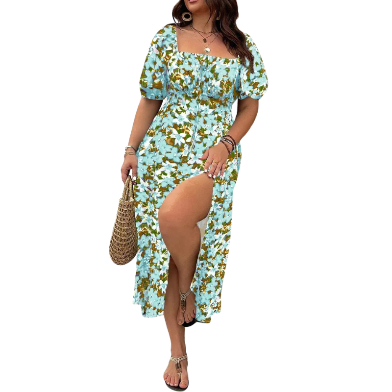 SANDRA™ – Robe tendance grande taille à imprimé floral