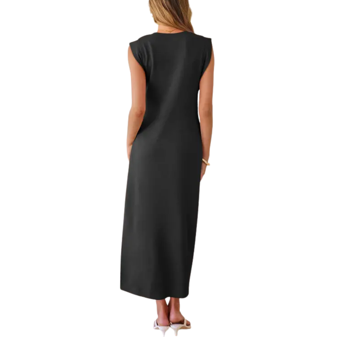 BREEANA™ – Robe longue fendue sans manches décontractée