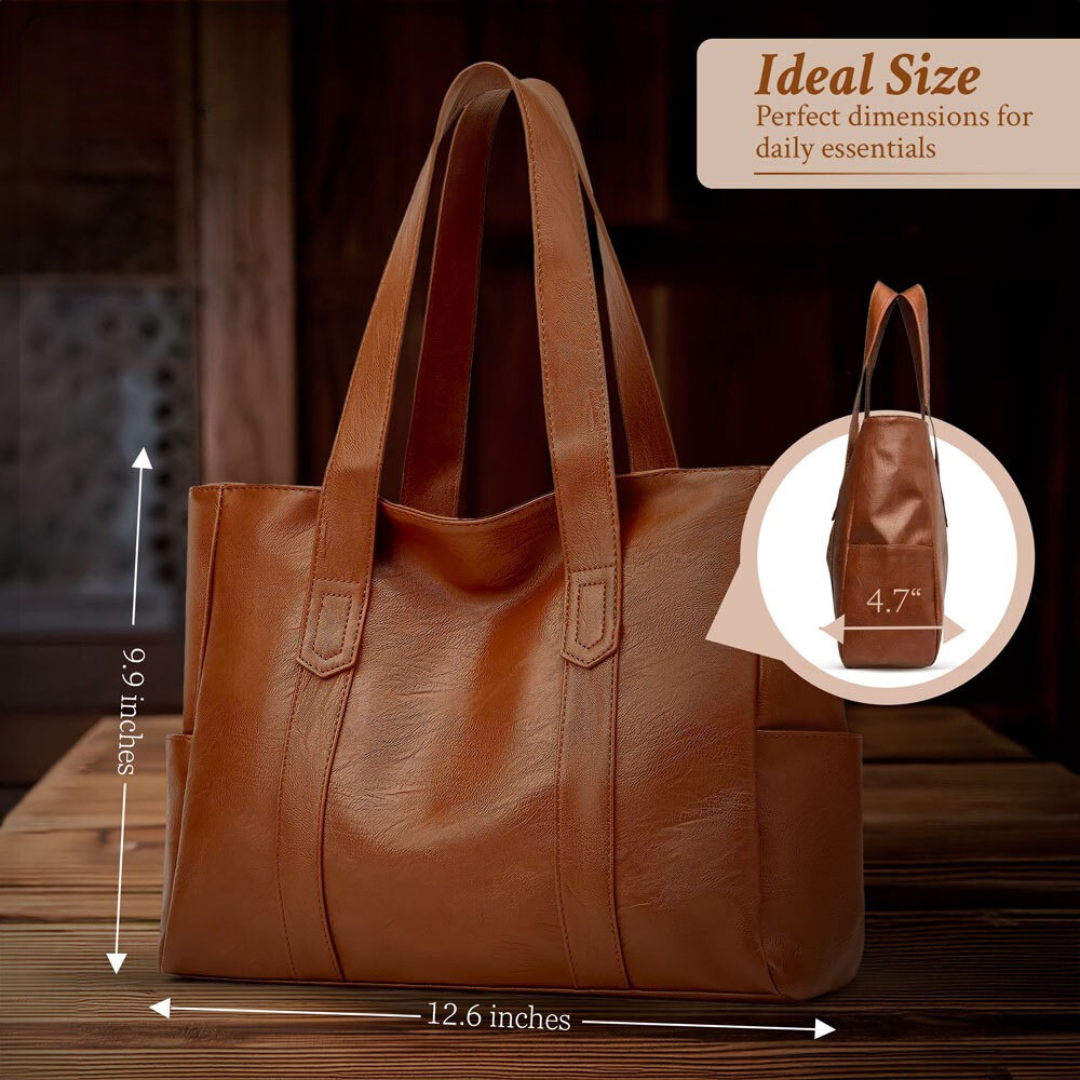 Susan - Sac porté épaule en cuir de luxe minimaliste