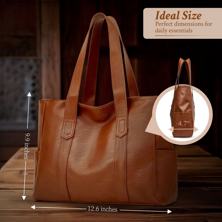 Susan - Sac porté épaule en cuir de luxe minimaliste