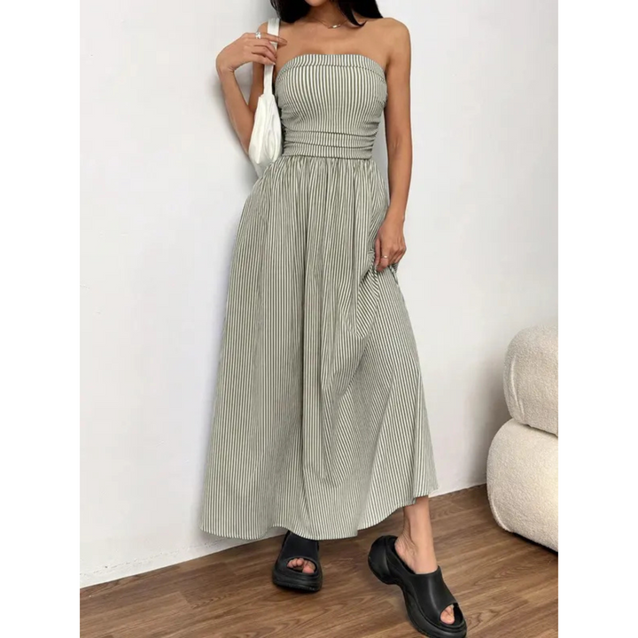 TRELLY™ – Robe longue tube classique rayée d&