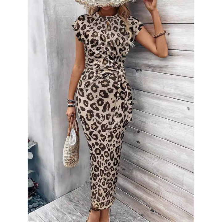 FELICIATI™ – Robe fourreau chic à manches volantées et col rond