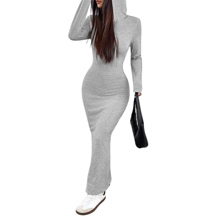 LUCY™ – Robe décontractée à capuche coupe slim avec cordon de serrage