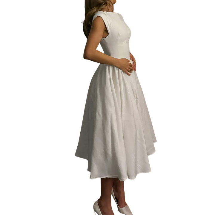 CLARISSA™ – Robe longue chic Bardot dos nu