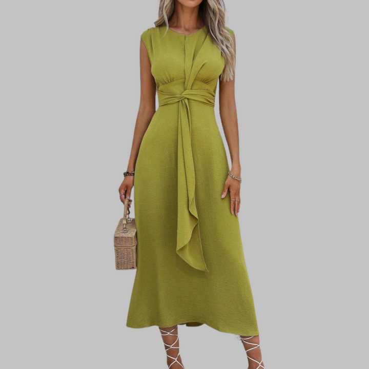 REESE™ - Robe longue élégante sans manches à col rond