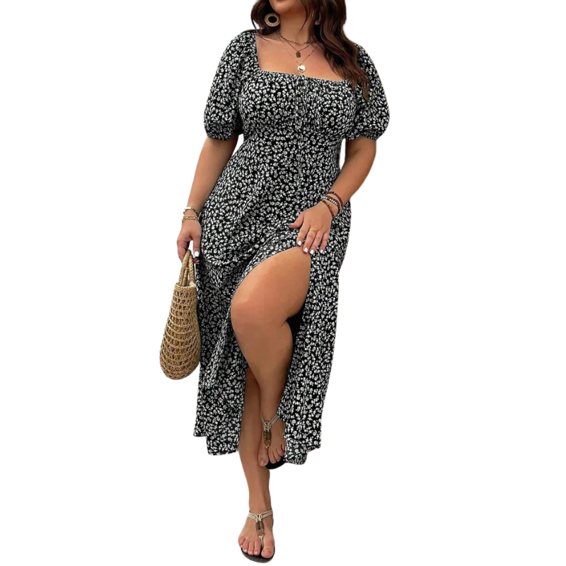 SANDRA™ – Robe tendance grande taille à imprimé floral