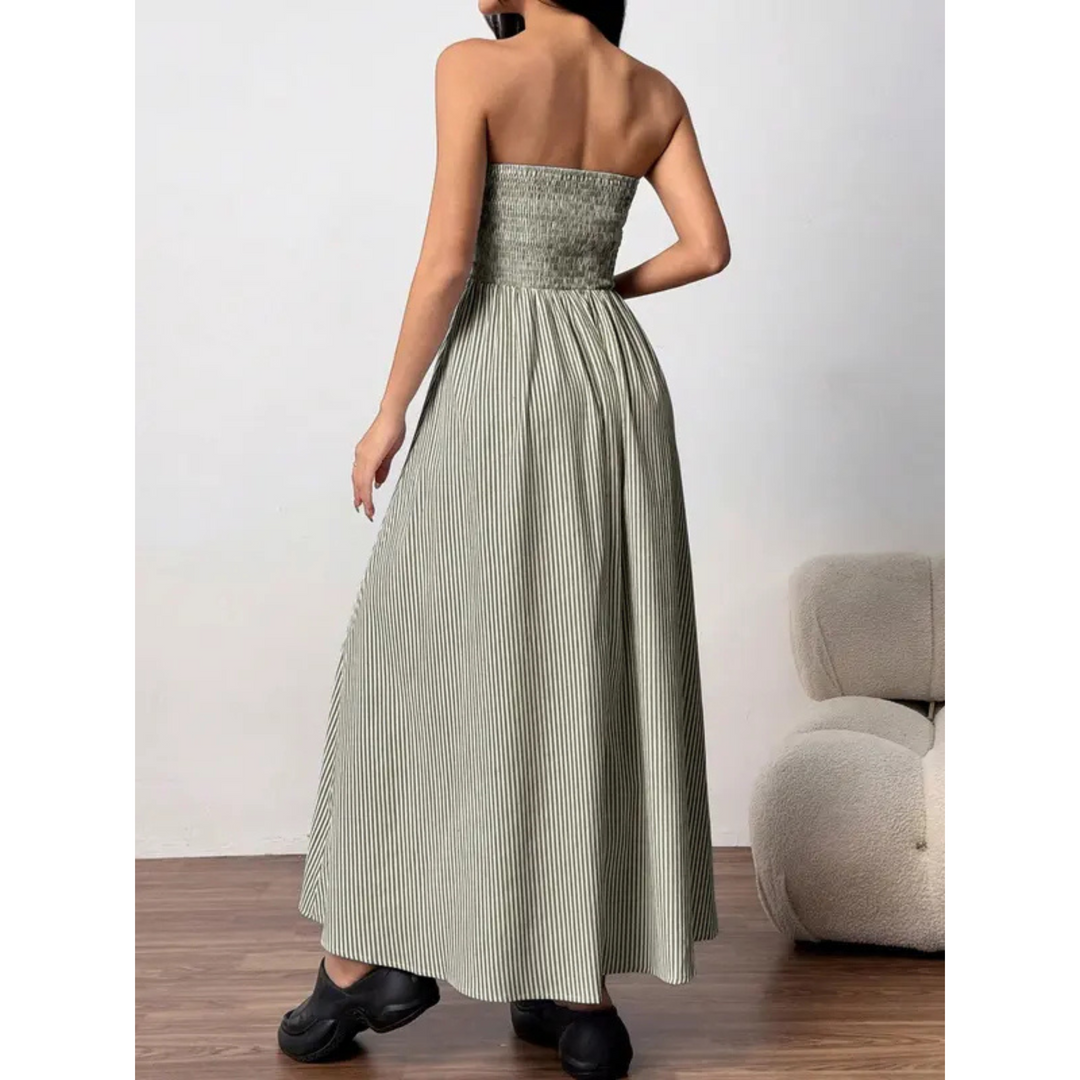 TRELLY™ – Robe longue tube classique rayée d&