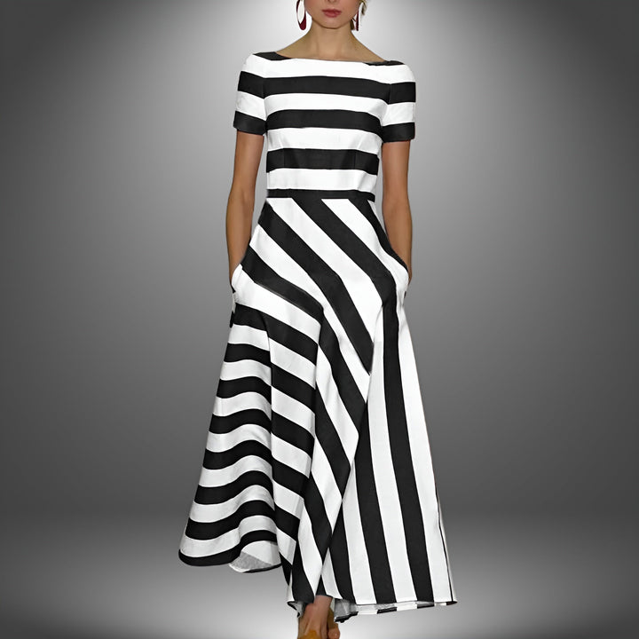 DIANE™ – Robe à rayures moderne et facile à porter