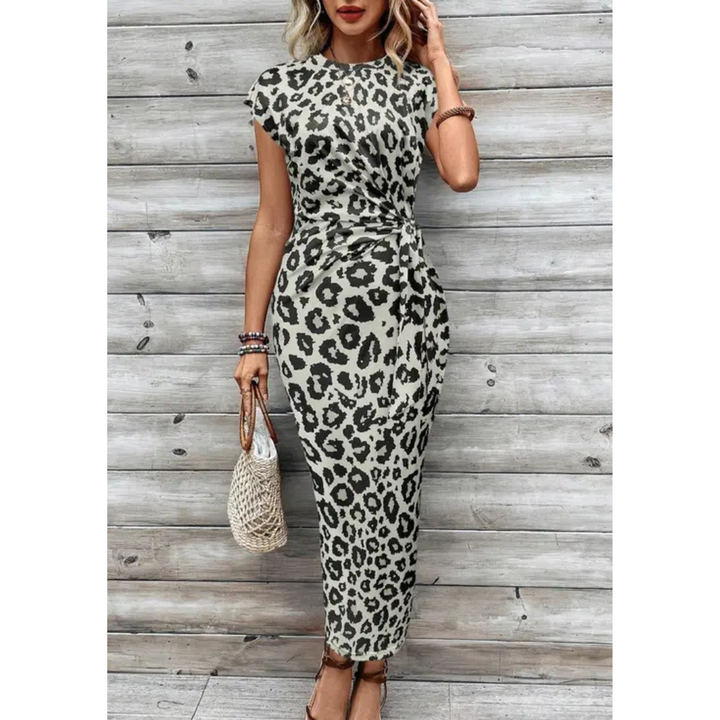 FELICIATI™ – Robe fourreau chic à manches volantées et col rond
