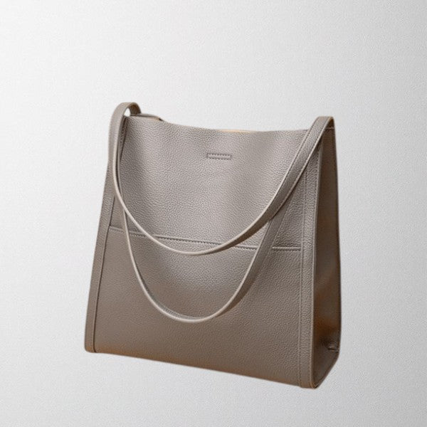 Valérie Dupré - Sac à bandoulière en cuir véritable simple de couleur unie