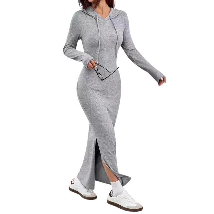 LUCY™ – Robe décontractée à capuche coupe slim avec cordon de serrage