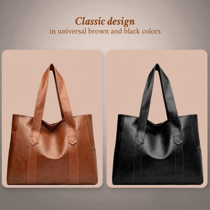 Susan - Sac porté épaule en cuir de luxe minimaliste