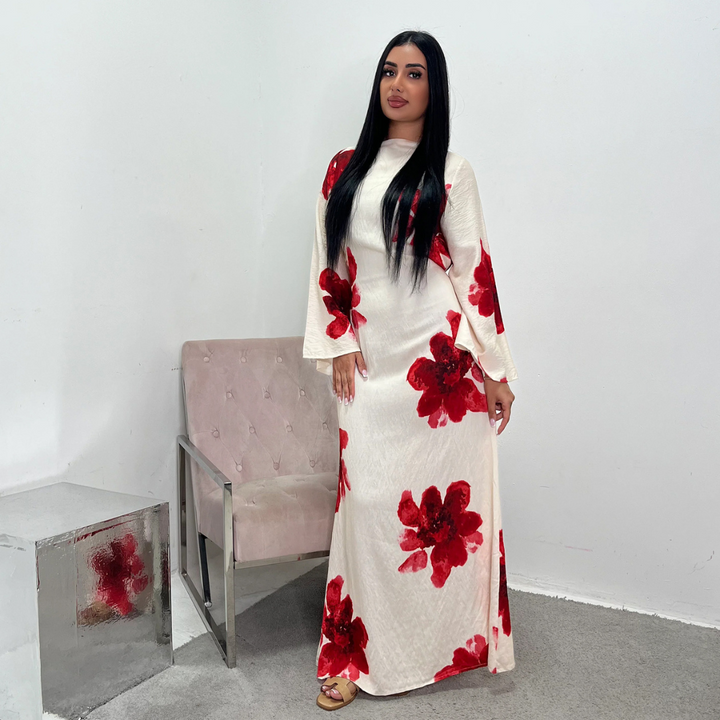 ALON™ – Robe longue ample à motifs floraux modestes