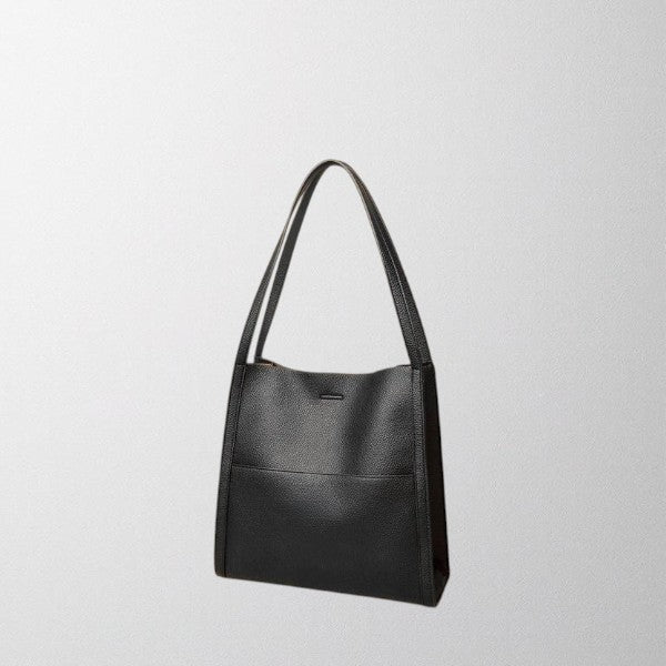 Valérie Dupré - Sac à bandoulière en cuir véritable simple de couleur unie