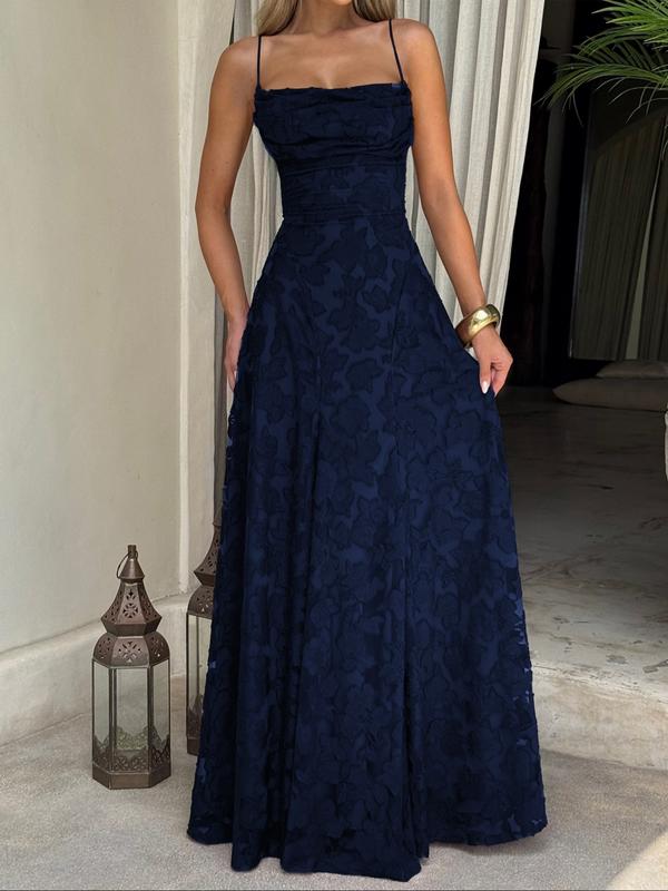 XENIA™ - Longue Robe Élégante en Dentelle à Dos Nu, Coupe Ajustée pour Occasions Spéciales et Soirées