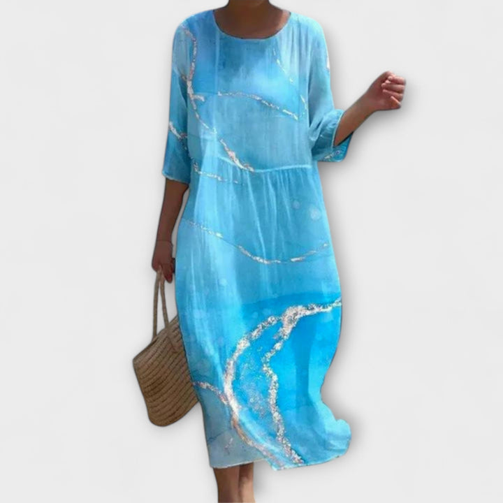 SHAE™ - Robe longue élégante à motifs floraux