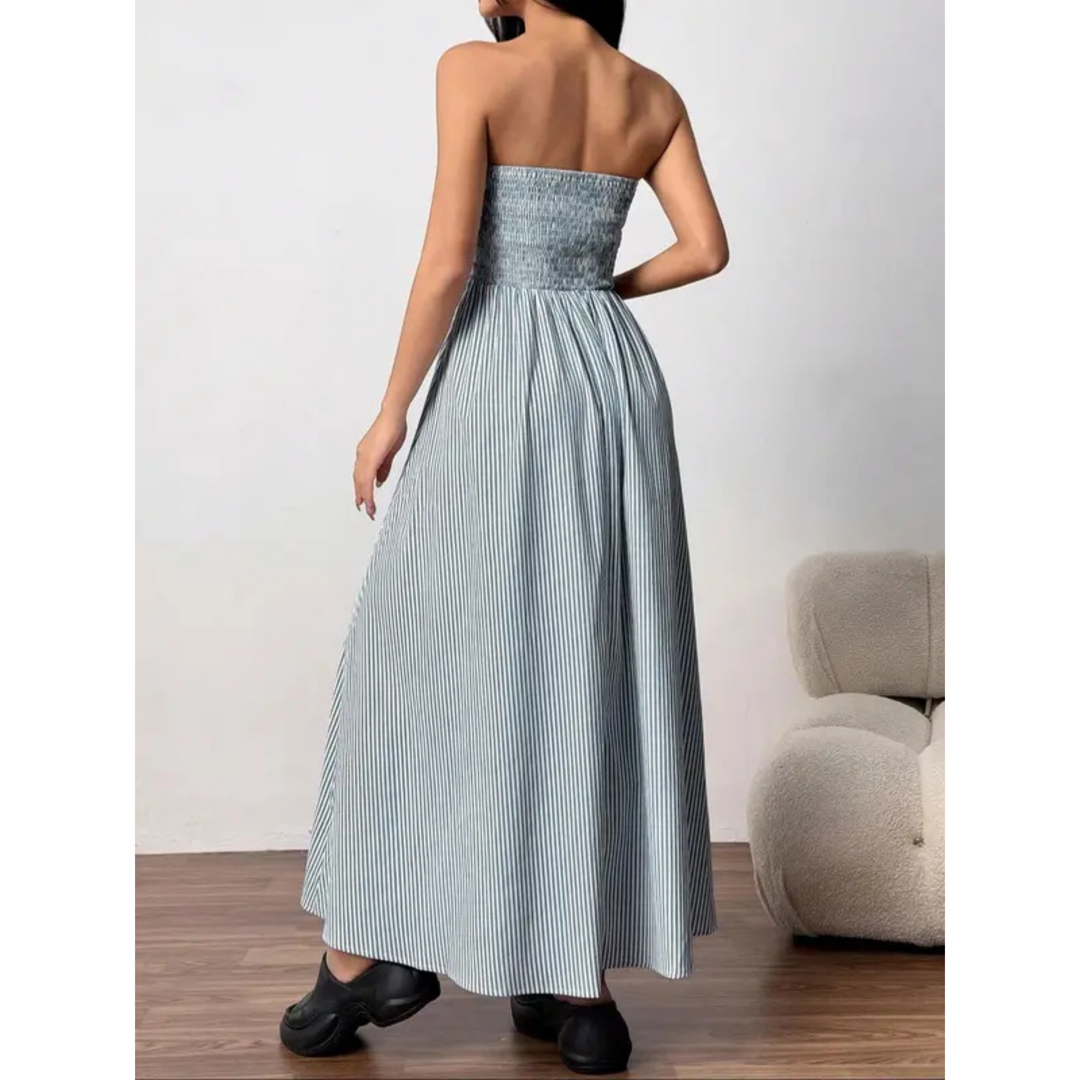 TRELLY™ – Robe longue tube classique rayée d&