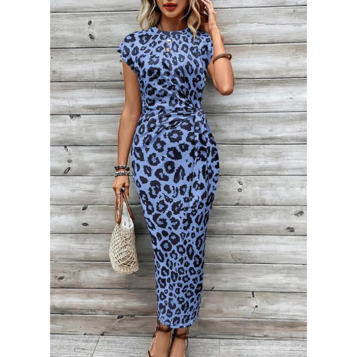 FELICIATI™ – Robe fourreau chic à manches volantées et col rond