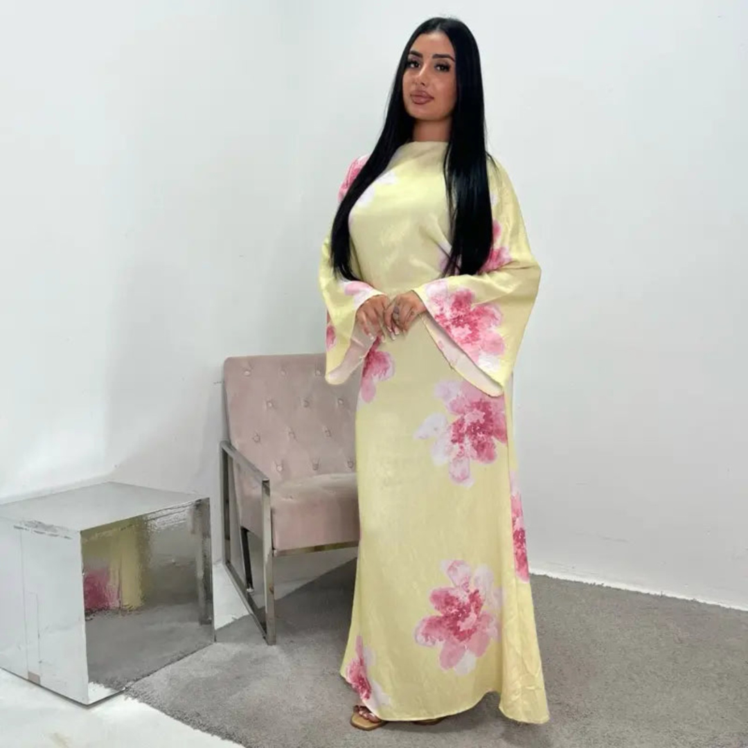 ALON™ – Robe longue ample à motifs floraux modestes