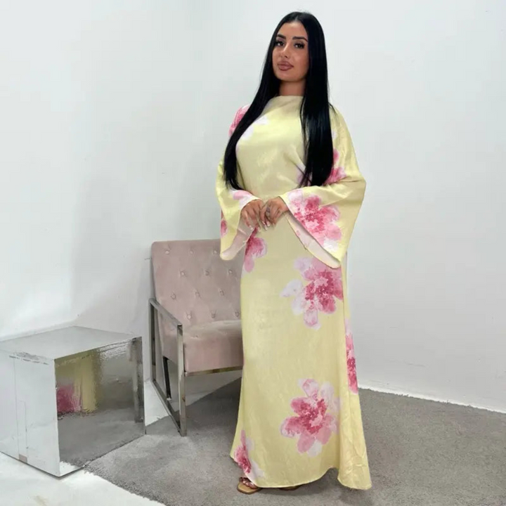ALON™ – Robe longue ample à motifs floraux modestes