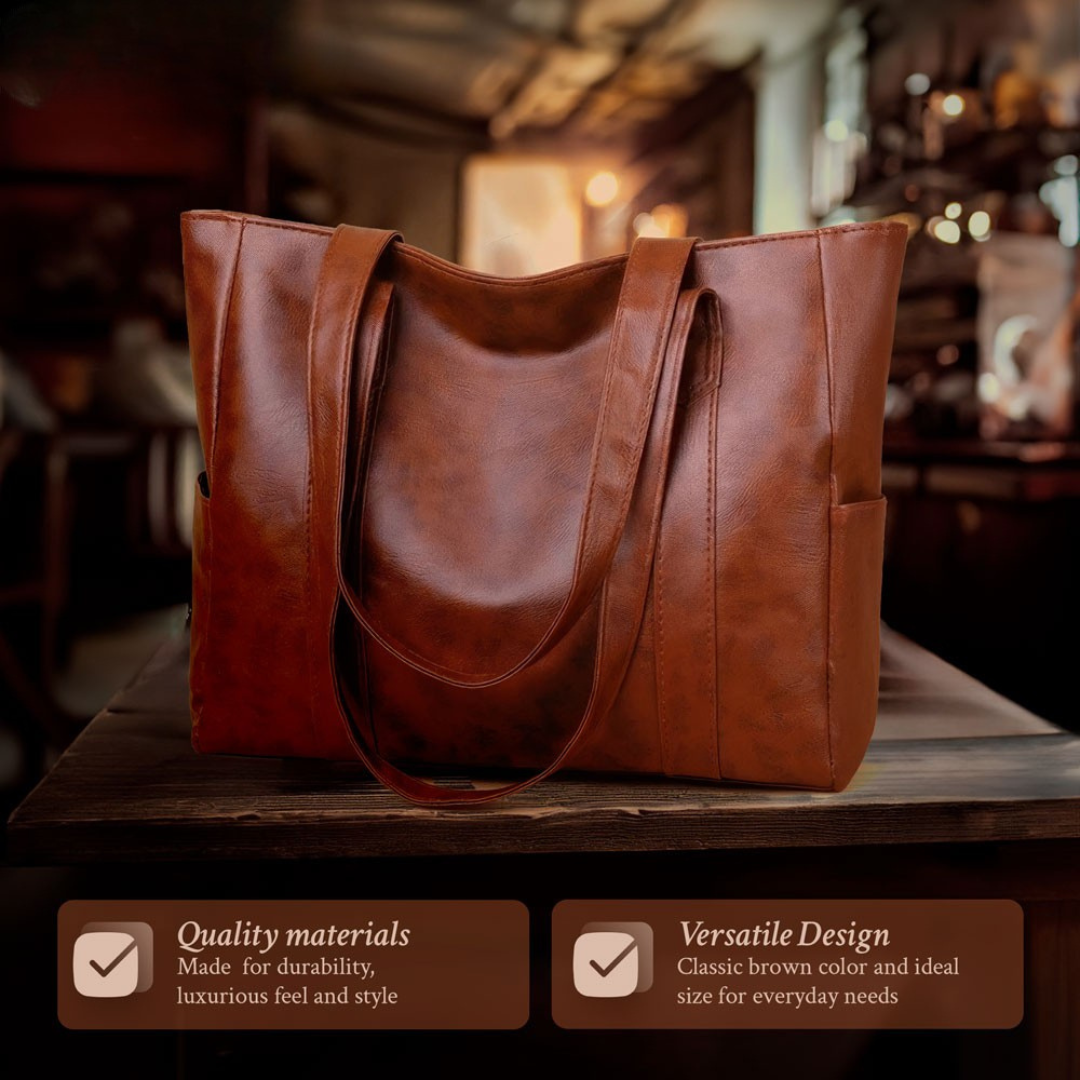 Susan - Sac porté épaule en cuir de luxe minimaliste