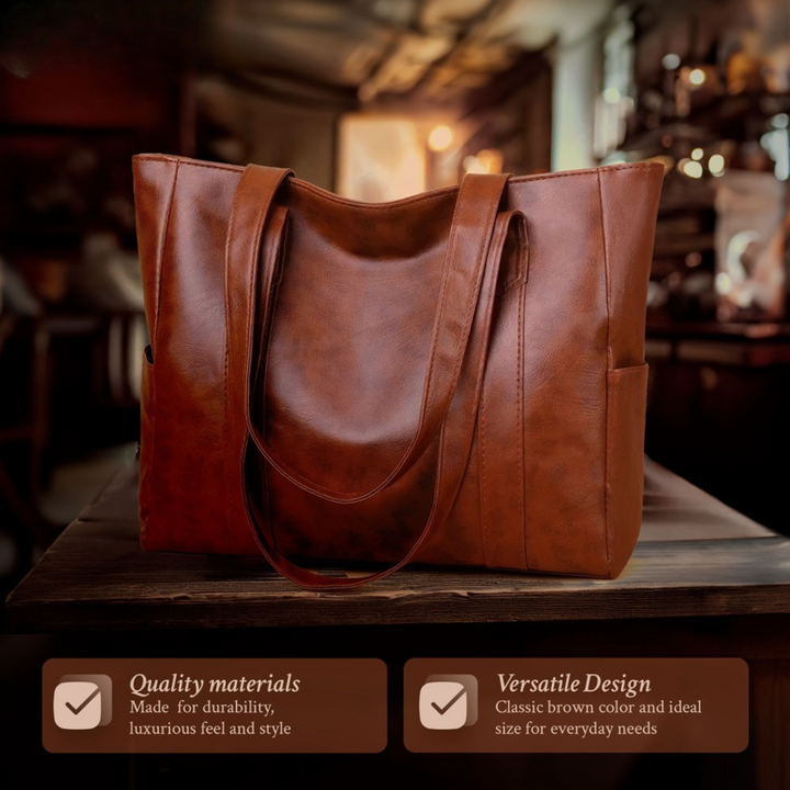 Susan - Sac porté épaule en cuir de luxe minimaliste