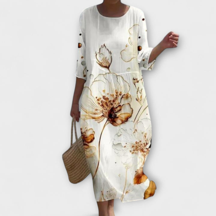 SHAE™ - Robe longue élégante à motifs floraux