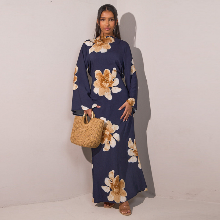 ALON™ – Robe longue ample à motifs floraux modestes