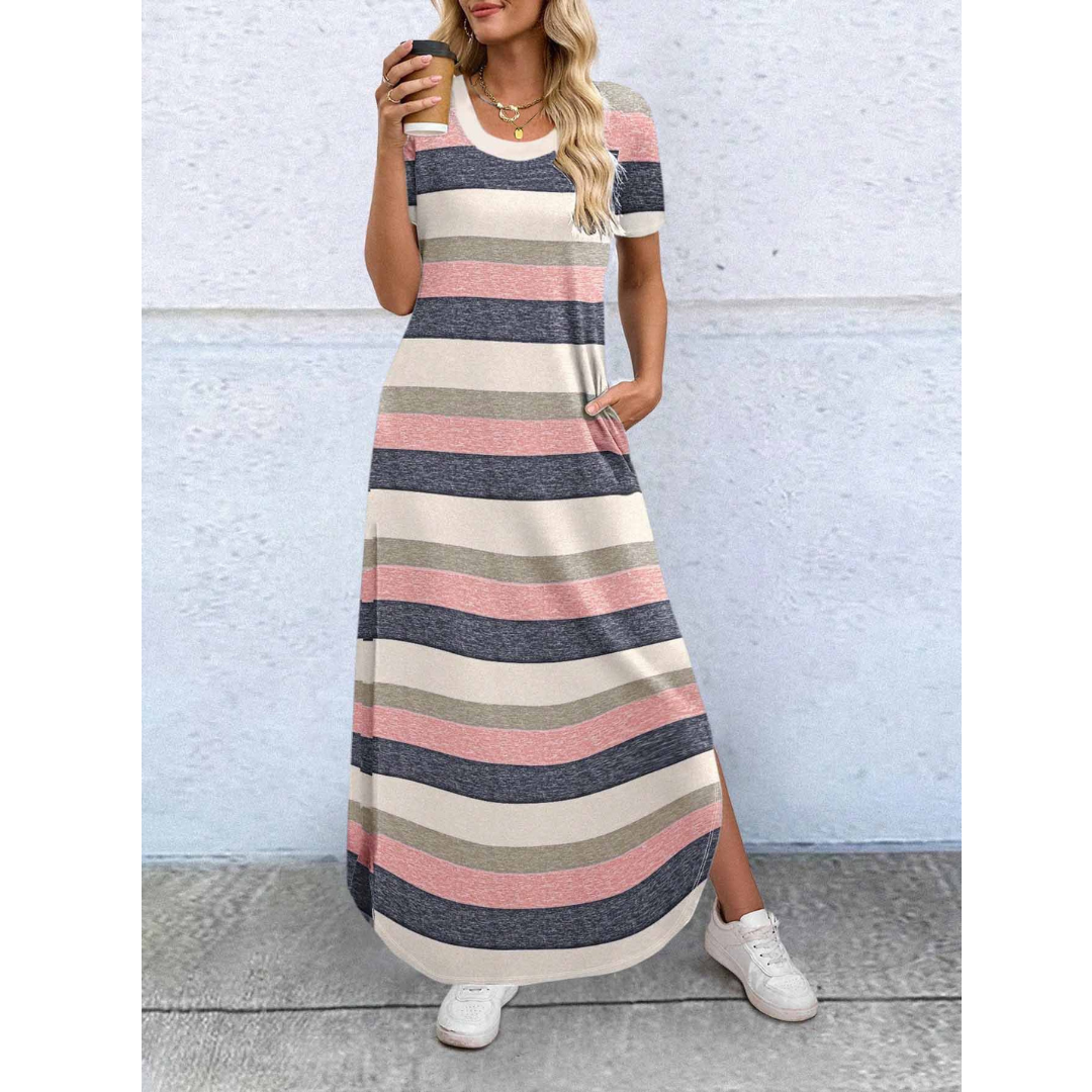 MAGESSA™ – Robe longue décontractée à col rond pour tous les jours
