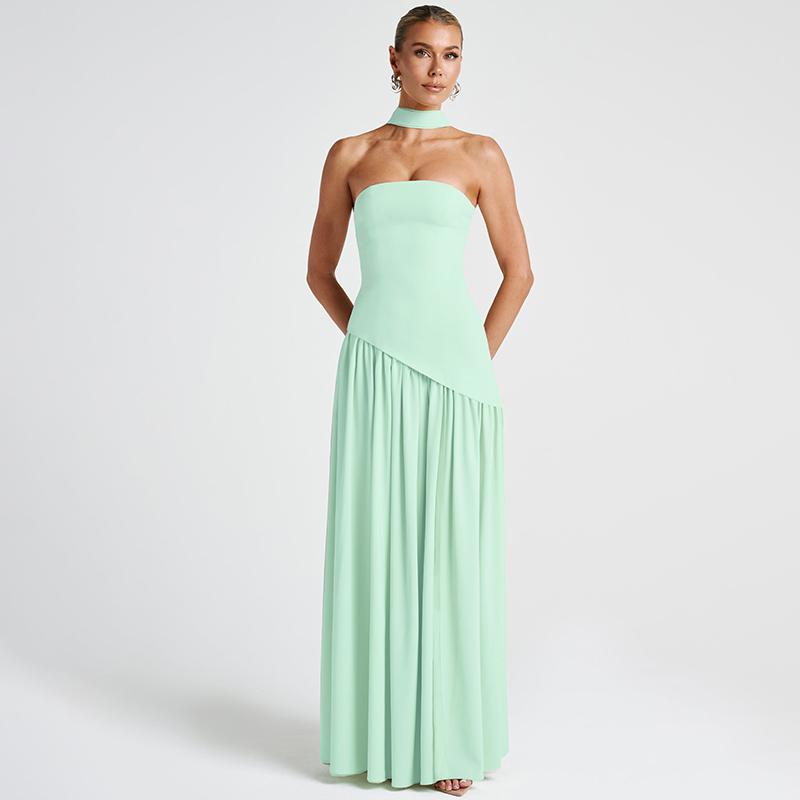 LINDSAY™ - Robe de soirée longue moulante sans manches élégante