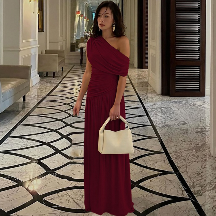 SHINA™ - Robe longue de soirée élégante à une épaule