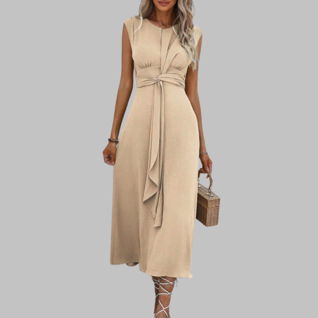 REESE™ - Robe longue élégante sans manches à col rond