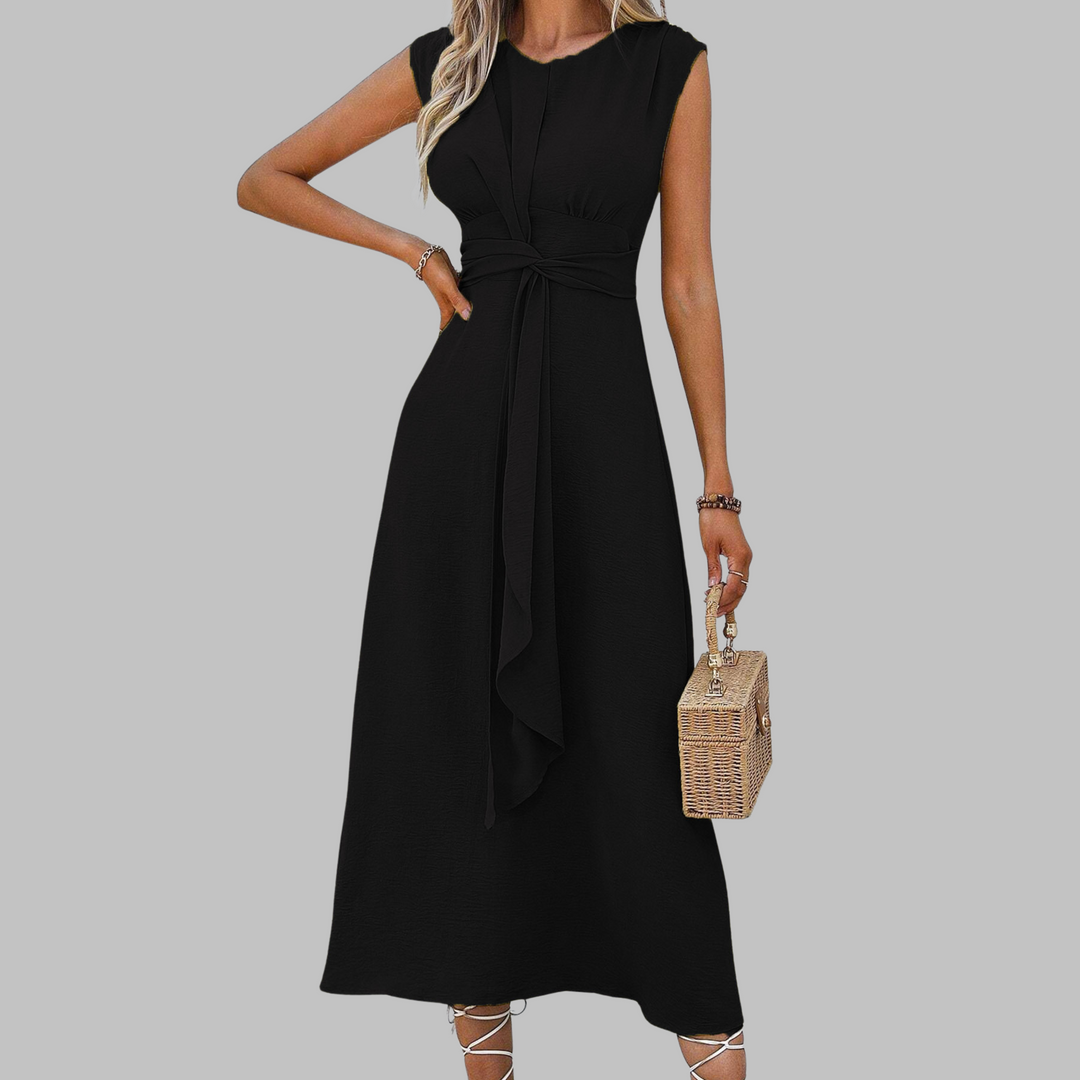 REESE™ - Robe longue élégante sans manches à col rond