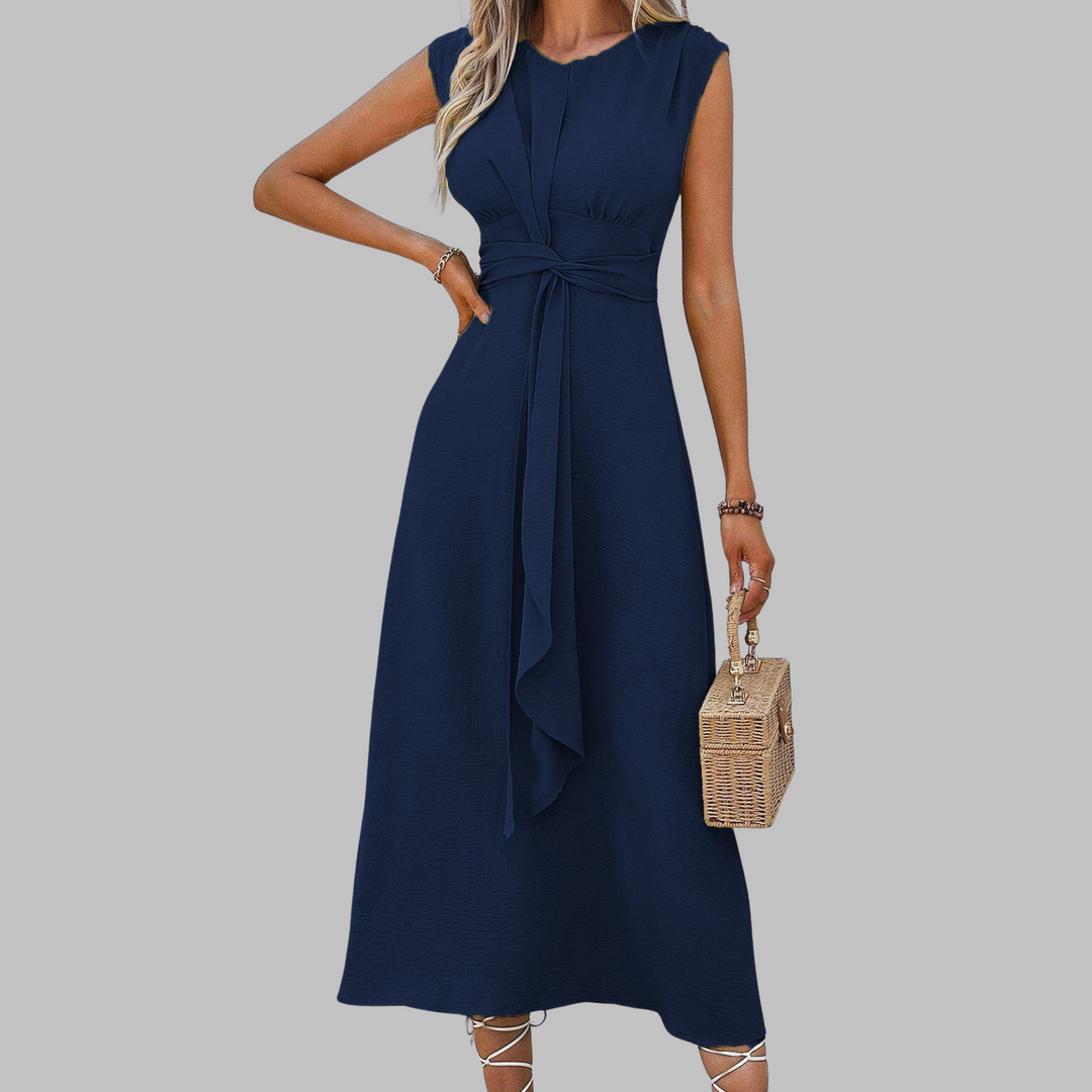 REESE™ - Robe longue élégante sans manches à col rond