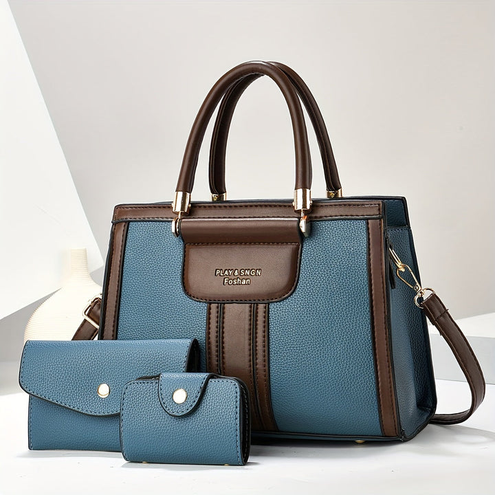 Luna - Élégant ensemble de 3 sacs en cuir