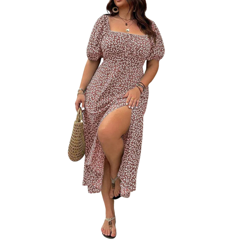 SANDRA™ – Robe tendance grande taille à imprimé floral