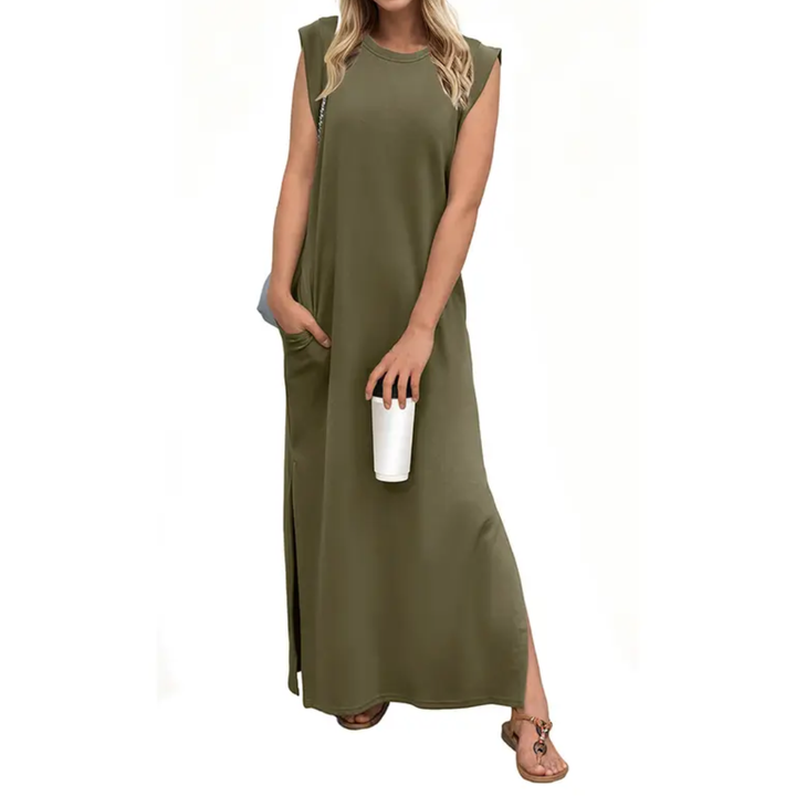 Robe longue fendue à poches WREN™ – Breezy