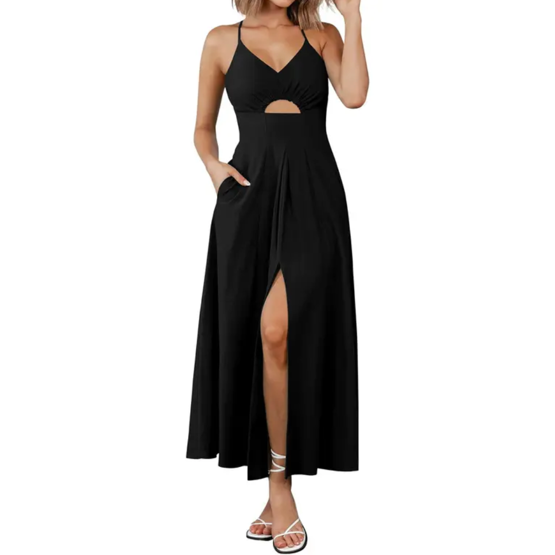 NEVADA™ – Robe longue sans manches à fines bretelles