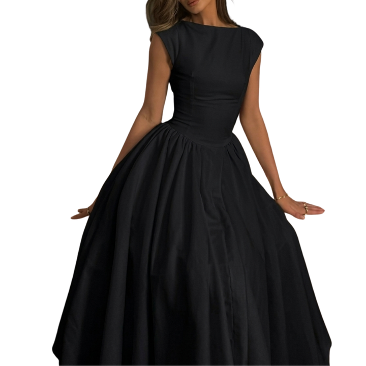 CLARISSA™ – Robe longue chic Bardot dos nu