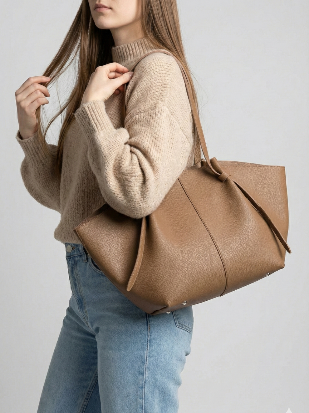 Sac fourre-tout en cuir pleine fleur Sarah