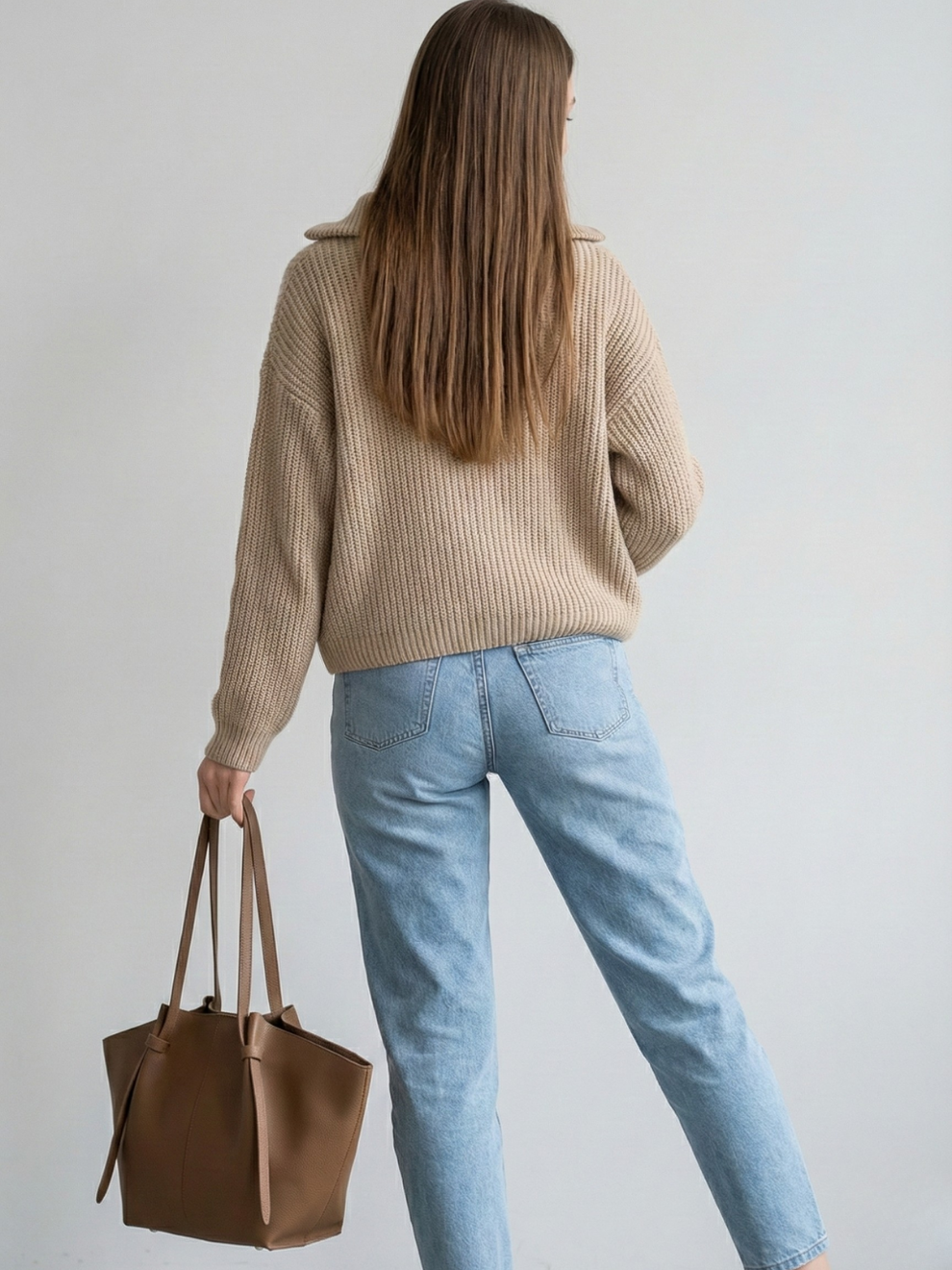 Sac fourre-tout en cuir pleine fleur Sarah