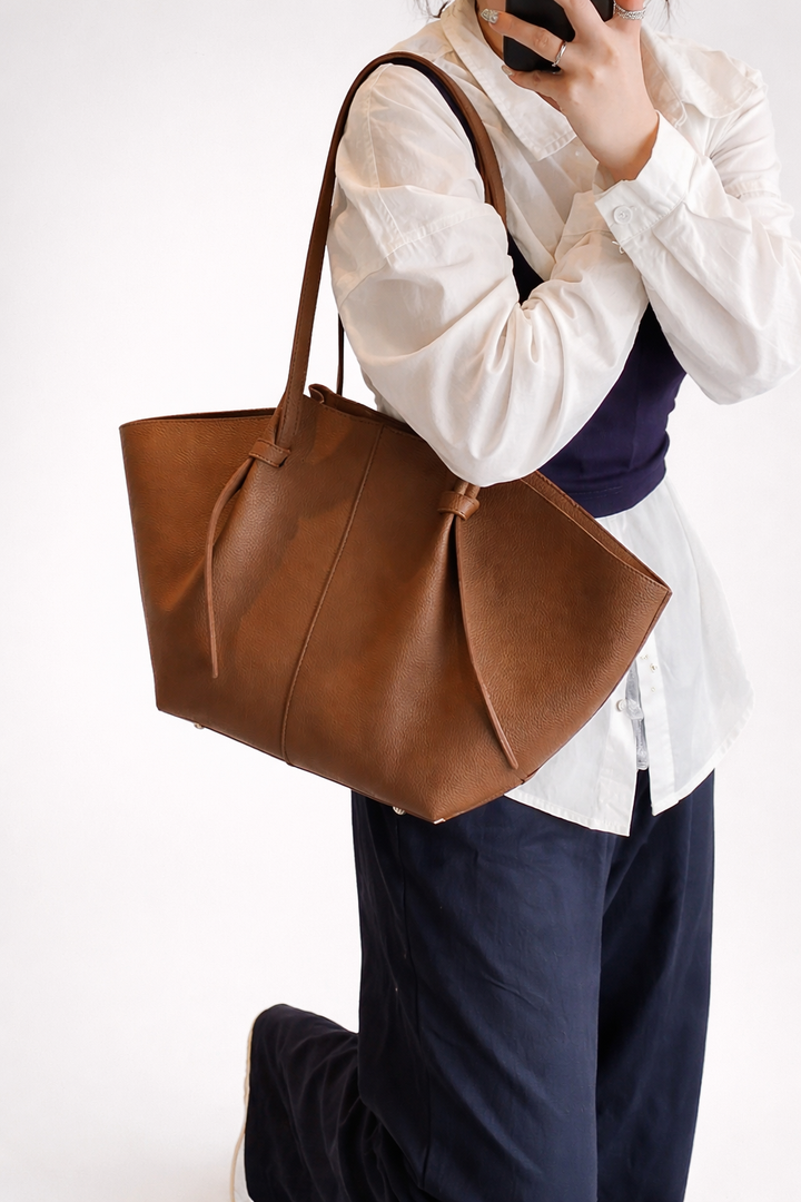Sac fourre-tout en cuir pleine fleur Sarah