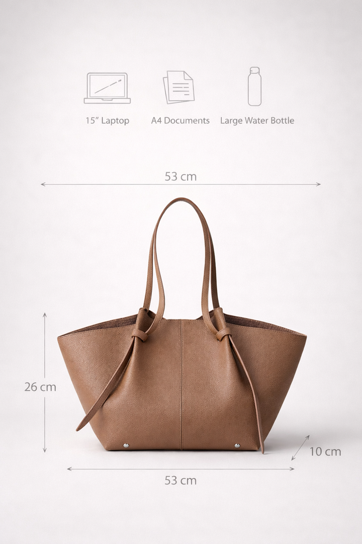 Sac fourre-tout en cuir pleine fleur Sarah