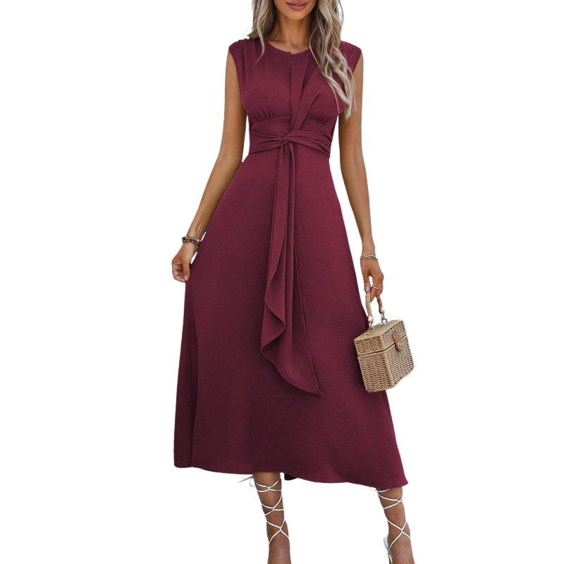 MIYA™ - Robe longue sans manches élégante à nouer à la taille