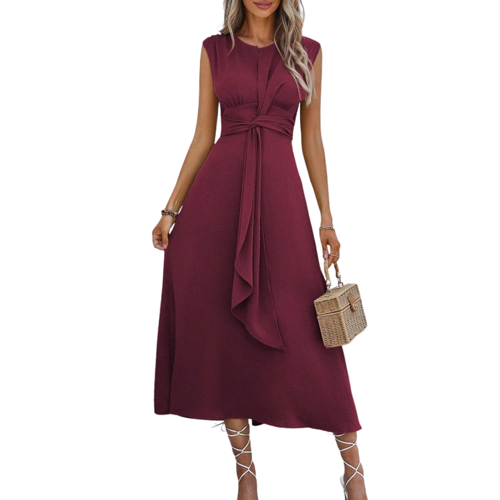 MIYA™ - Robe longue sans manches élégante à nouer à la taille